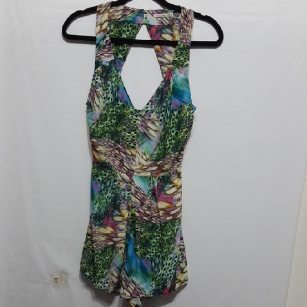 MUSTARD SEED  Animal Cheetah Leopard Rainbow Cutout Forest Romper
